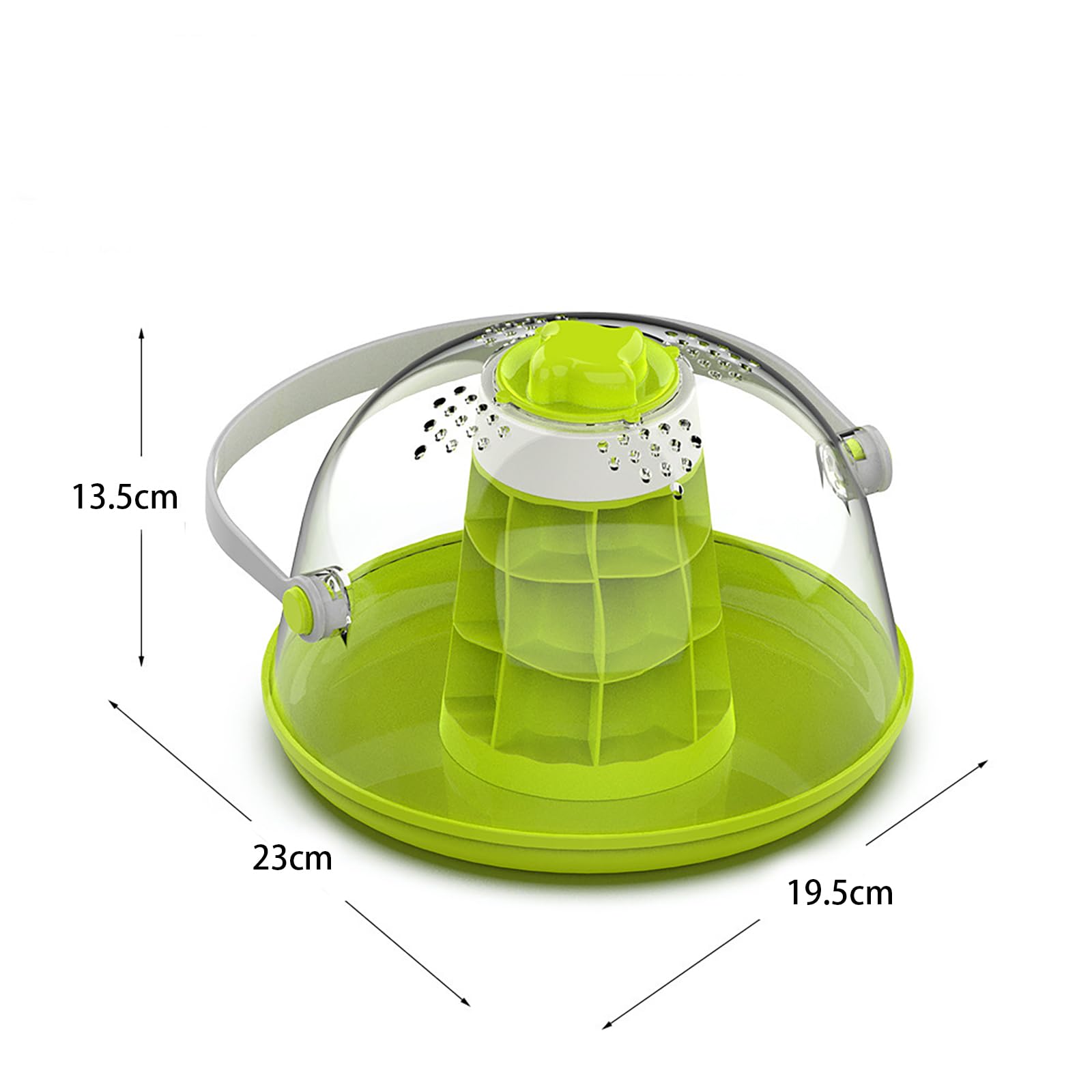 Multifunktionale Schnecken-Beobachtungs- und Zuchtbox, pädagogischer Lebensraum für Kinder, 23 x 19,5 x 13,5 cm, ABS- und PC-Material, leicht zu reinigen, gut belüftet, geeignet für Seidenraupen - 4