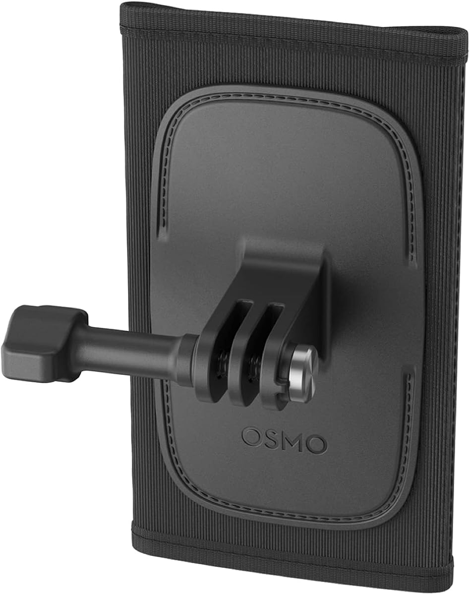 Soporte de correa para mochila DJI Osmo, Compatibilidad: Osmo 360, Osmo Action 6, Osmo Action 5 Pro, Osmo Action 4, Osmo Action 3, DJI Action 2, Osmo Action, Osmo Pocket 3 | Incluye soporte para correa de mochila y tornillo de bloqueo para viajes, filmaciones y caminatas