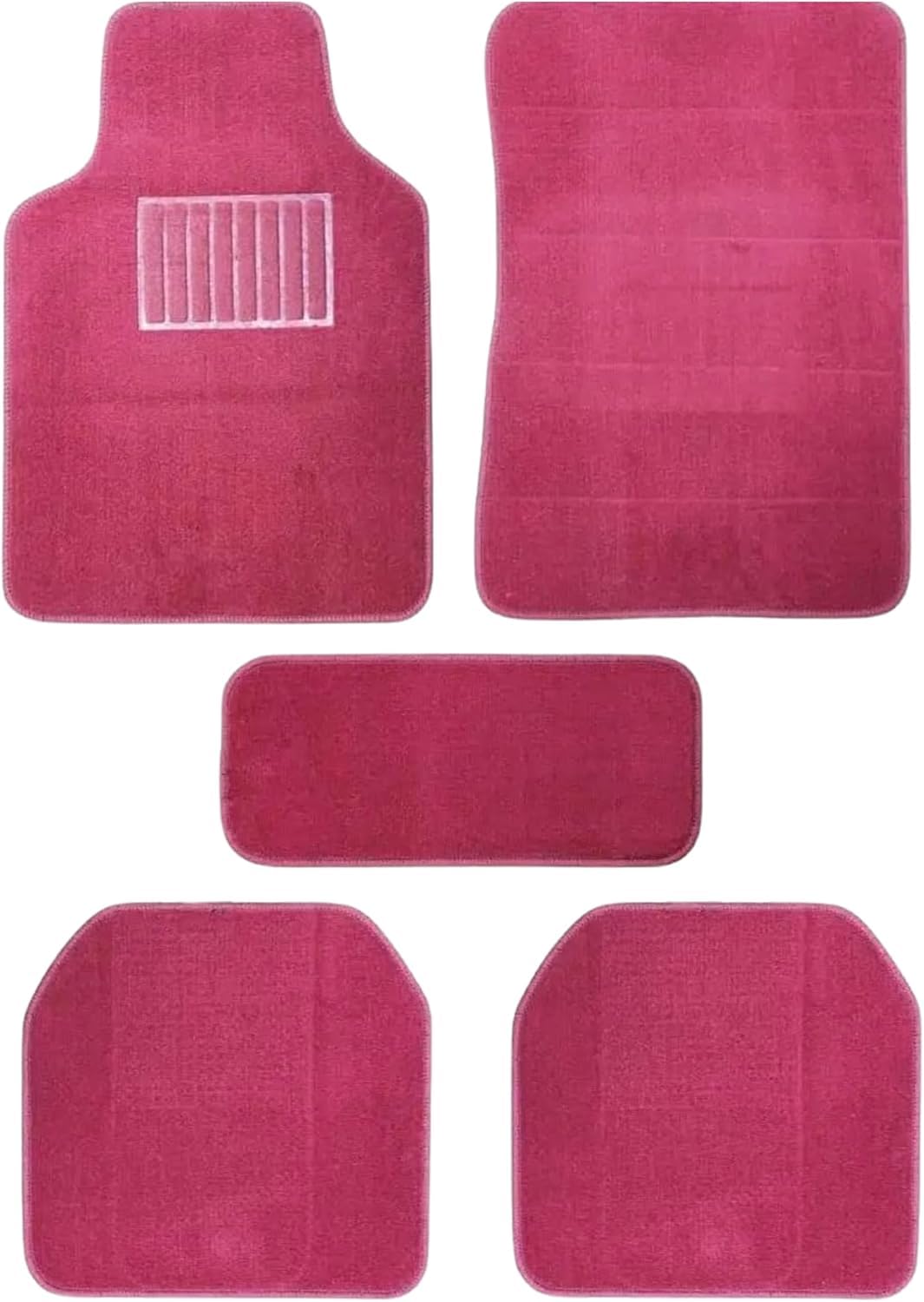 Universal Car Floor Mats Set, Black, 5 Piece, Heavy Duty Waterproof Non Slip, All Season Interior Protection for SUV and Sedan, car mat, car floor mat, car accessories (MAROON)