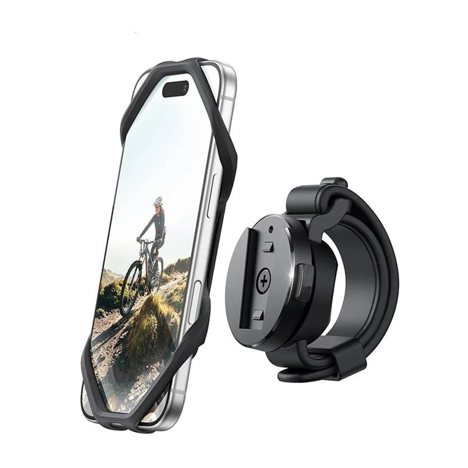 Supporto Telefono Bici Moto Rotabile 360° Silicone Mobile Per Smartphone Ciclismo