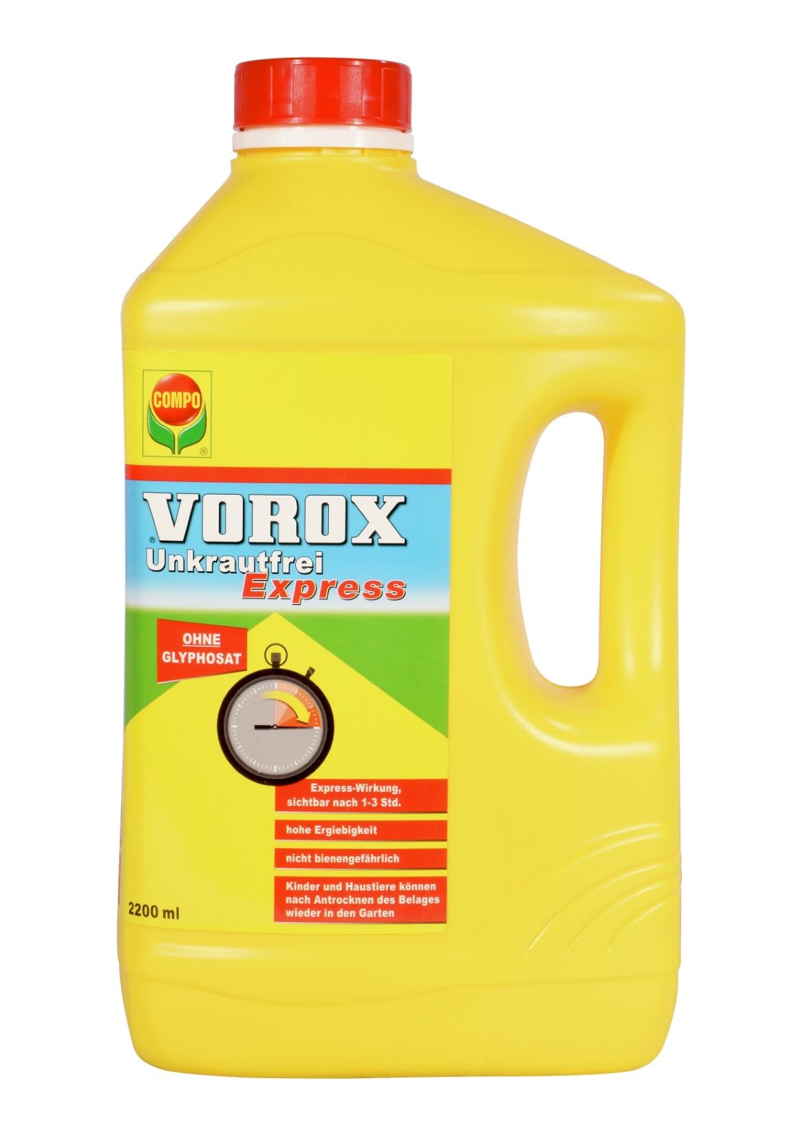 VOROX Unkrautfrei Express - Bekämpfung von Unkräutern an Zierpflanzen, Obst und Gemüse, wirkt gegen Algen, Moos und mehr als 50 Unkräuter - 2,2L Konzentrat - 4,85 Pfund