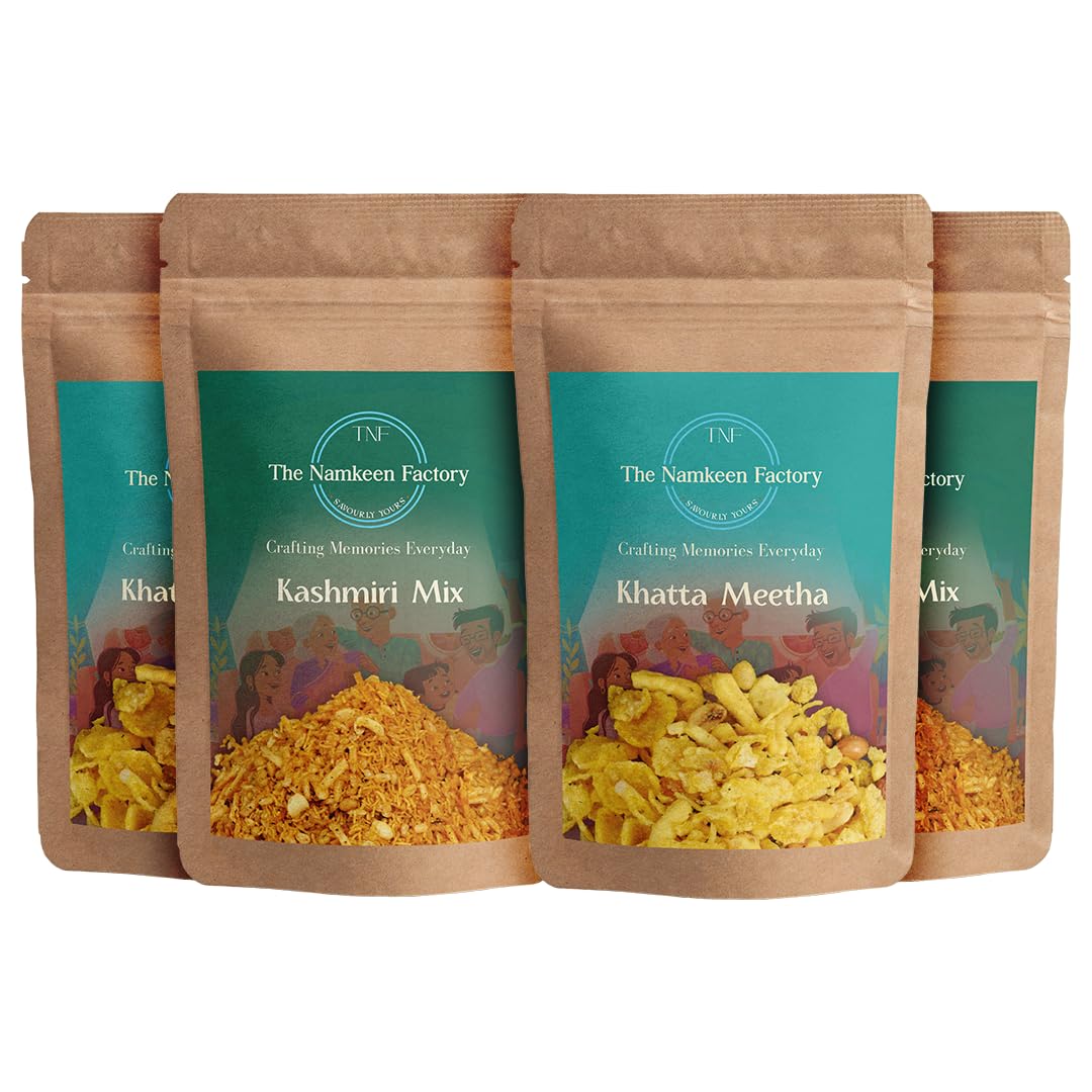 The Namkeen Factory - Pack of 4 Namkeen Combo Pack (Pack of 4, Khatta Meetha & Kashmiri Mix) (B0DG2NFNVM) Amazon Price History, Amazon Price Tracker