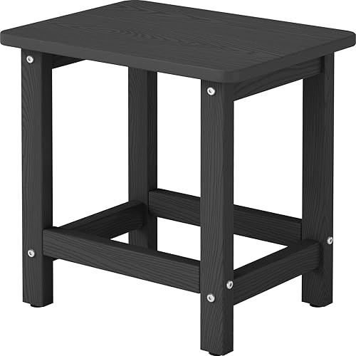 Weatherproof Outdoor Side Table, HDPE Small Outdoor Table for Adirondack,