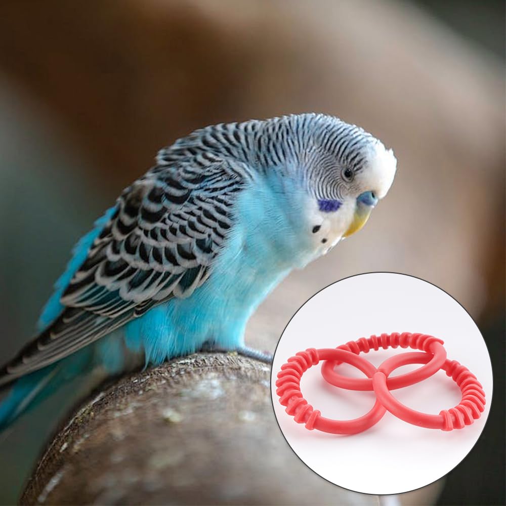 24 Pcs Bird Chewing Toy Parrot Plastic Large Link DIY Cage Accessories
