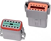 Vista 3 de Kit de conectores impermeables DT de 174 piezas, 2, 3, 4, 6, 8, 12 pines con 75 pares de 16 terminales estampados, adecuado para motocicleta