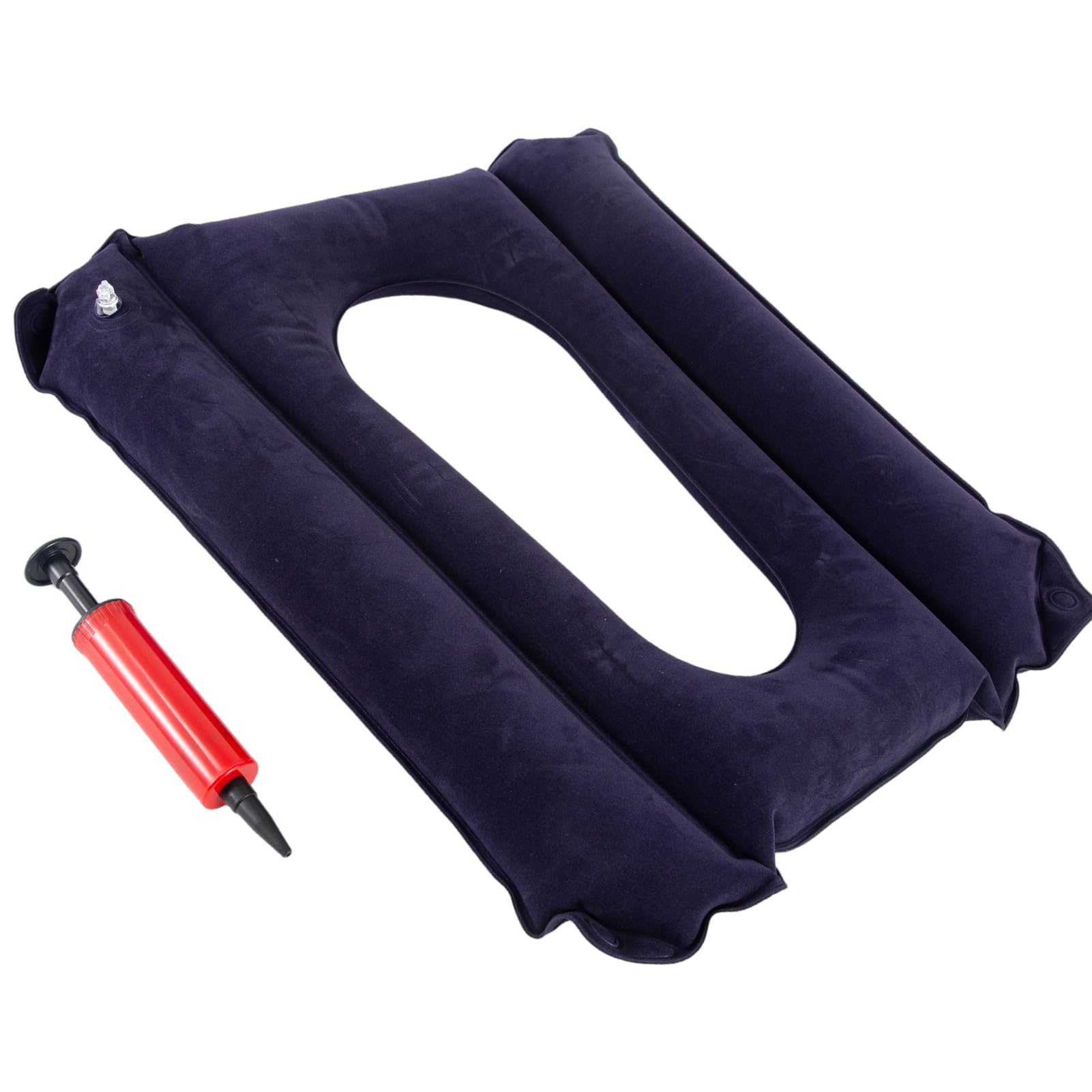 Anti Dekubitus Kissen Gesäß, Sitzring Dekubitus Mit Loch Aufblasbares Hämorrhoidenkissen, Luftkissen Orthopädische Sitzkissen Rollstuhl Dekubitus Steißbein Hämorrhoiden Nach OP Bett, PO Kissen, Blau