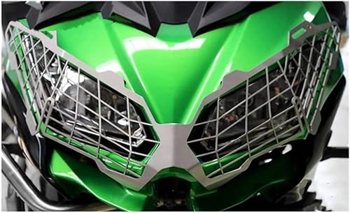 for Kawasaki Versys 650 KLE650 2015-2020 Motorcycle Headlight Protector Guard Light Lense Cover (Color Silver)