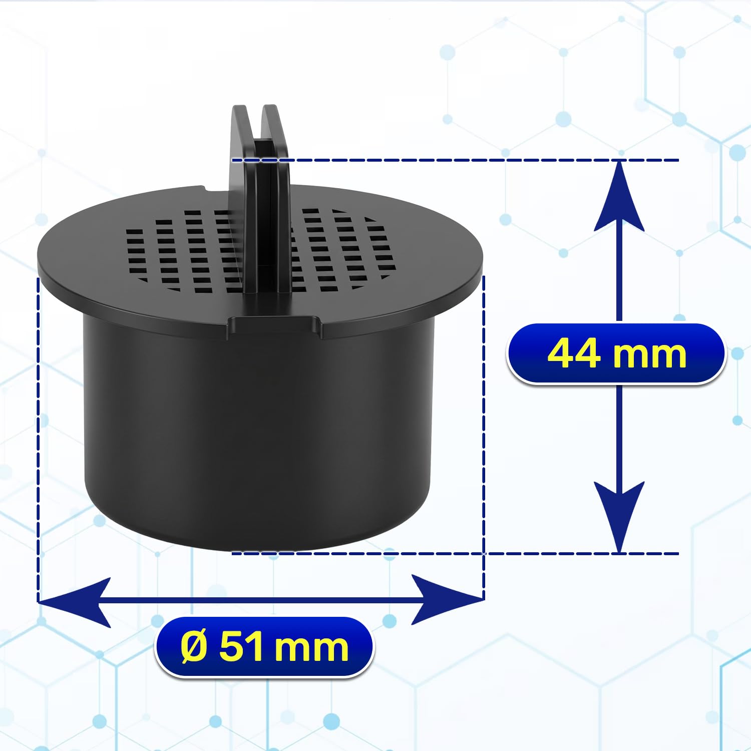 2 Pièces Filtre à Charbon Actif Frigo Cave a Vin Ø 51 mm avec Code Original 7433243 7440999 9192811 pour Liebherr 9447050 pour Miele 467217 606509 pour Bosch - MONTERAL