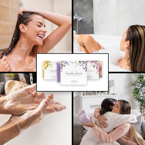 Miniatura 16 de Natural Amor - Juego de barra de jabón orgánica hecha a mano (paquete de 4), hecha con ingredientes naturales, jabón de proceso frío, juego