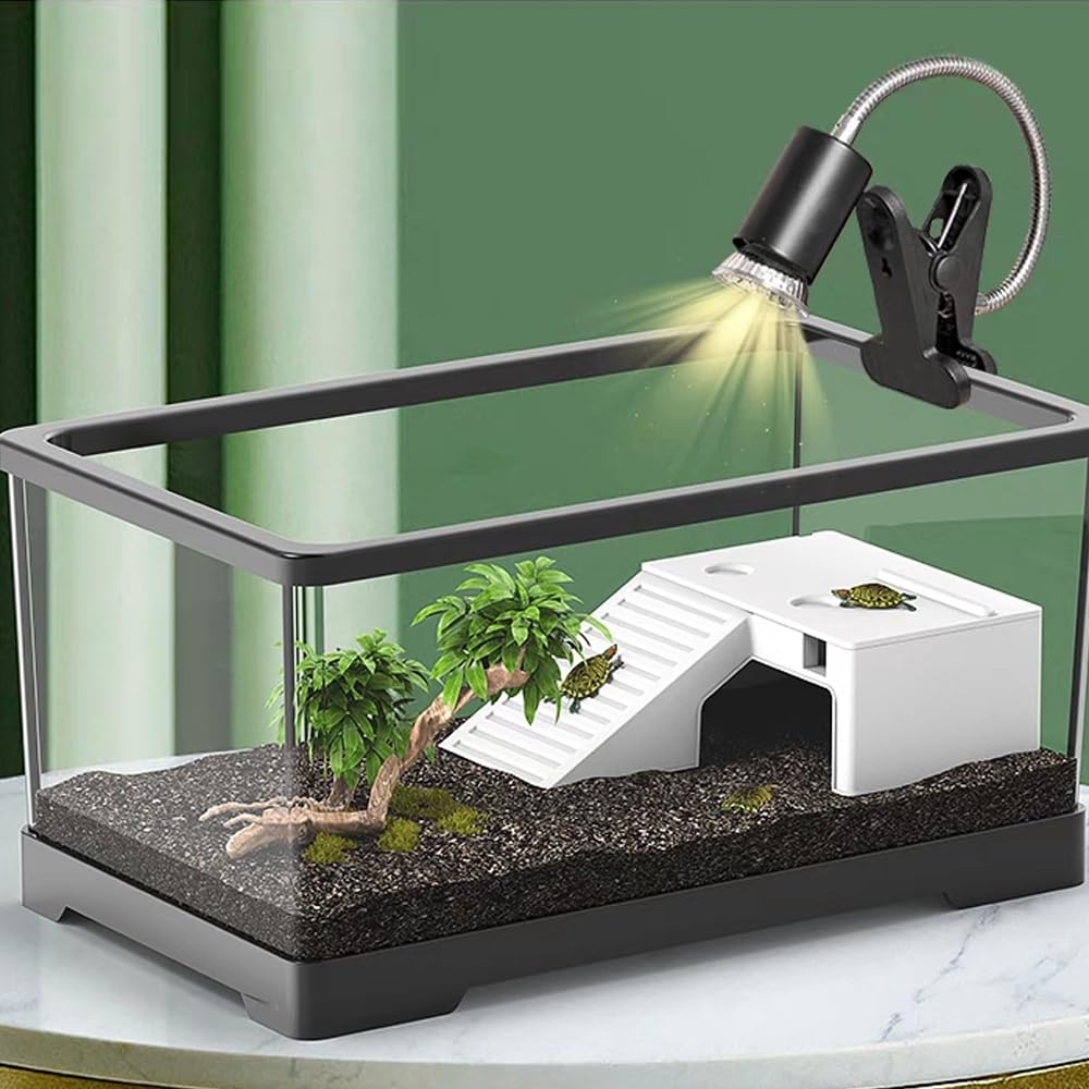 Lampada Riscaldante Per Tartarughe E Rettili 50W - Con Bulbo UVA/UVB E Morsetto Girevole 360° - Foto 14