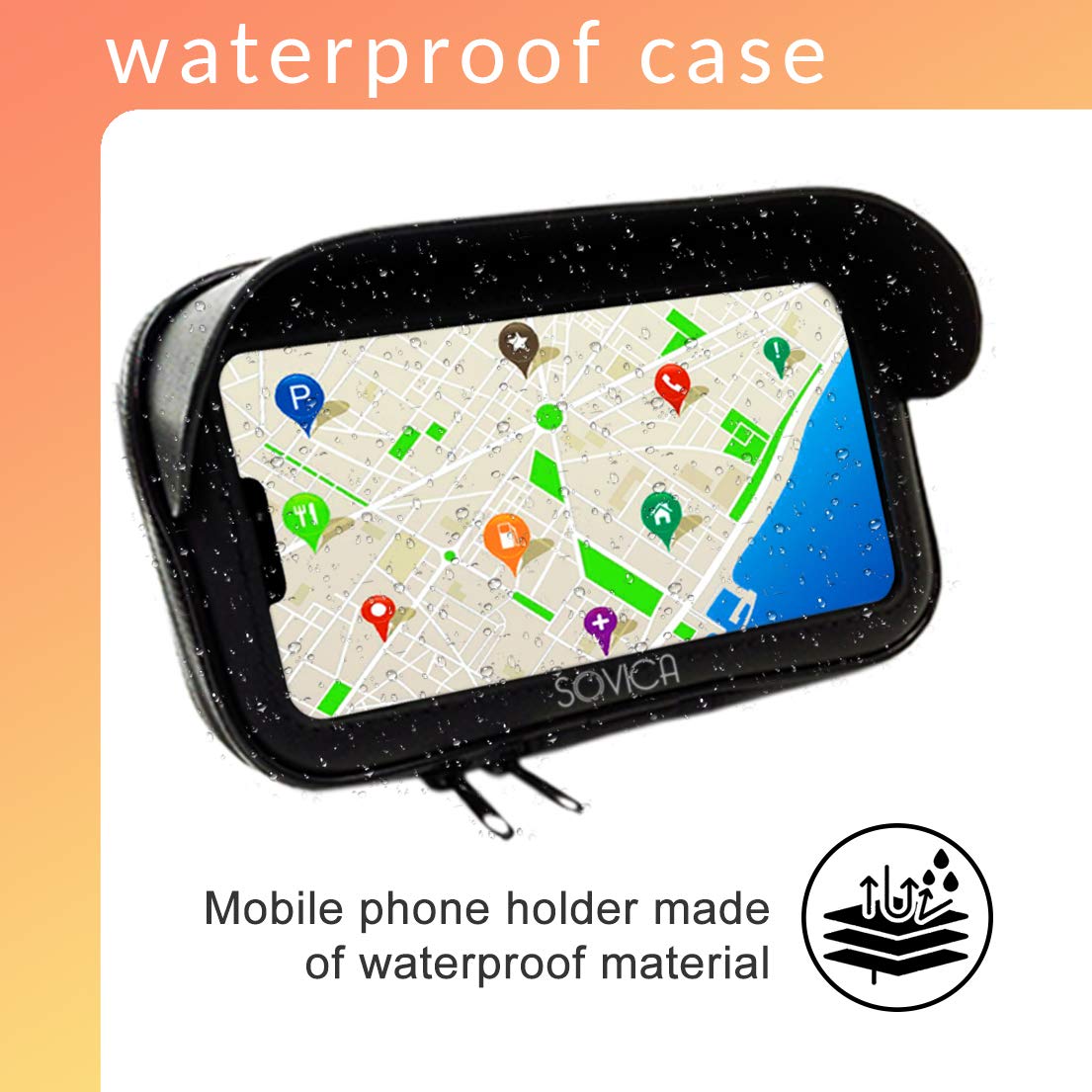 Support Telephone Moto Velo Etanche Systeme Unico De