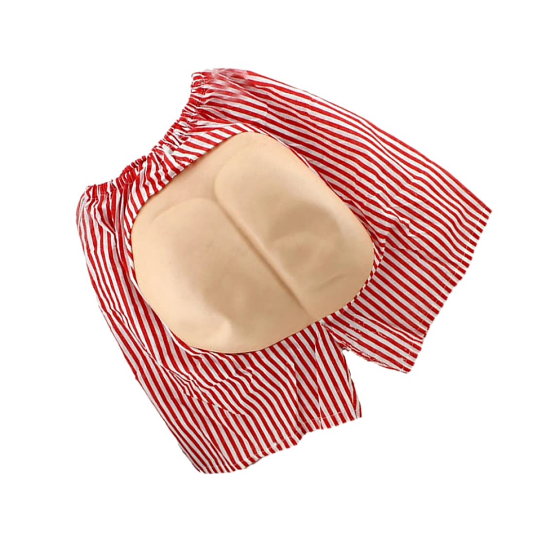 Funny Red Fake Ass Butt Exposed Shorts Spoof Masquerade Party Costume Open Ass Trousers Beach Shorts Bachelor Party