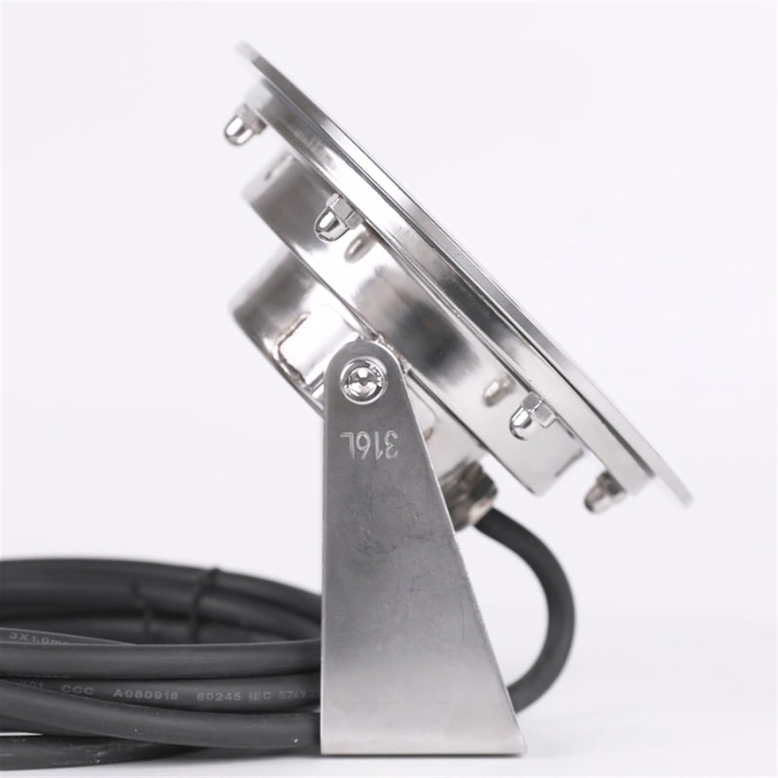 EDEDE Luci Piscina, 12V/24V Tutto in Acciaio Inossidabile LED Piscina Paesaggio Luce faretto subacqueo colorato RGB Fontana for Piscina Luce Subacquea(Rot,10W)
