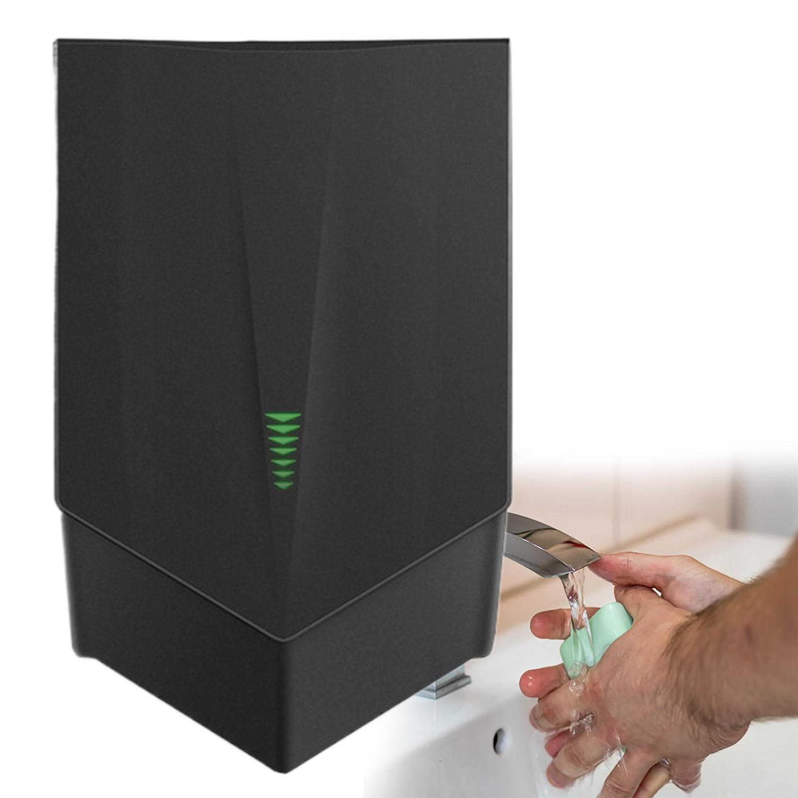Beachtiful Black High Speed Hand Dryer, Electric Automatic Induction Hands Drying Device With 94M/S Wind Speed, Household Hotel Commercial Hand Dryer For Toilets,