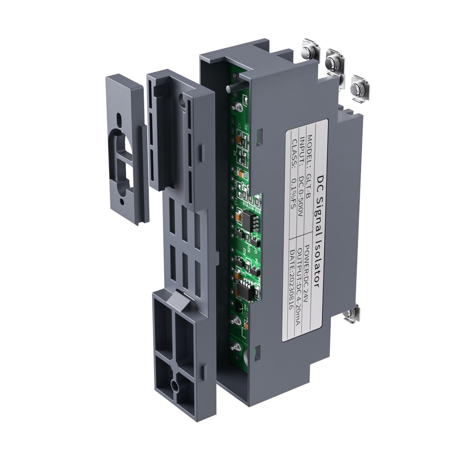 PVTLCYBI 0 10V 4 20mA Signal Isolator 1 In 1 Out Analog Converter Isolator DC24V 0-10V To 4-20mA(0-10mA Output,DC24V)