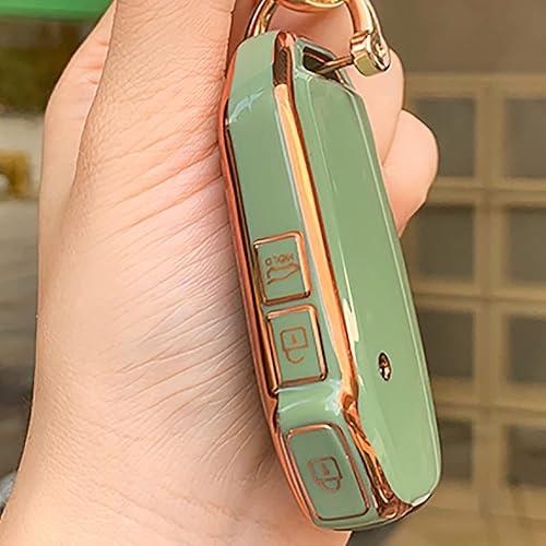 Miniatura 5 de ontto Funda para llavero de 3 botones para Kia Telluride Forte NIRO, funda de TPU suave con llavero, Negro -