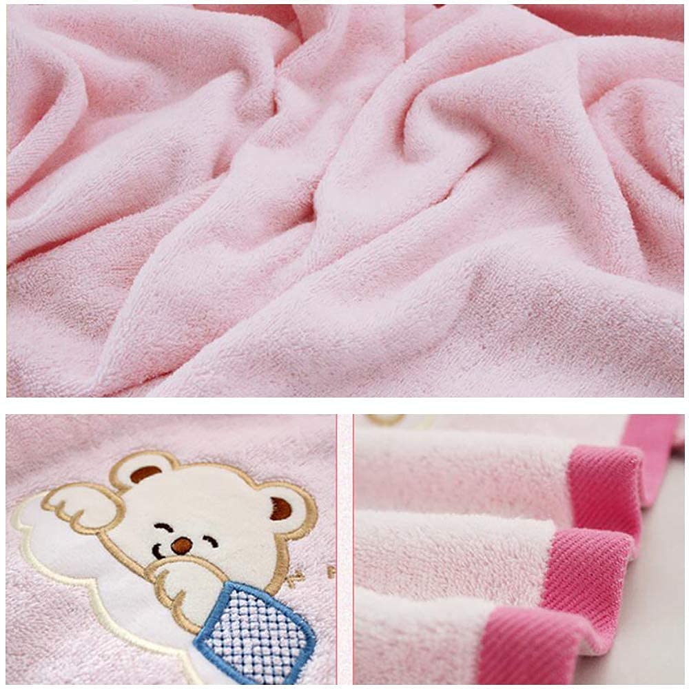 Handtuch Badetuch Großes Babybadeblatt 43 x 43 Zoll bestickter Bär gedruckt Kinder Badetuch Baumwolle für maximale Weichheit und Saugfähigkeit,3-Stück Badehandtücher (Color : 3piece)