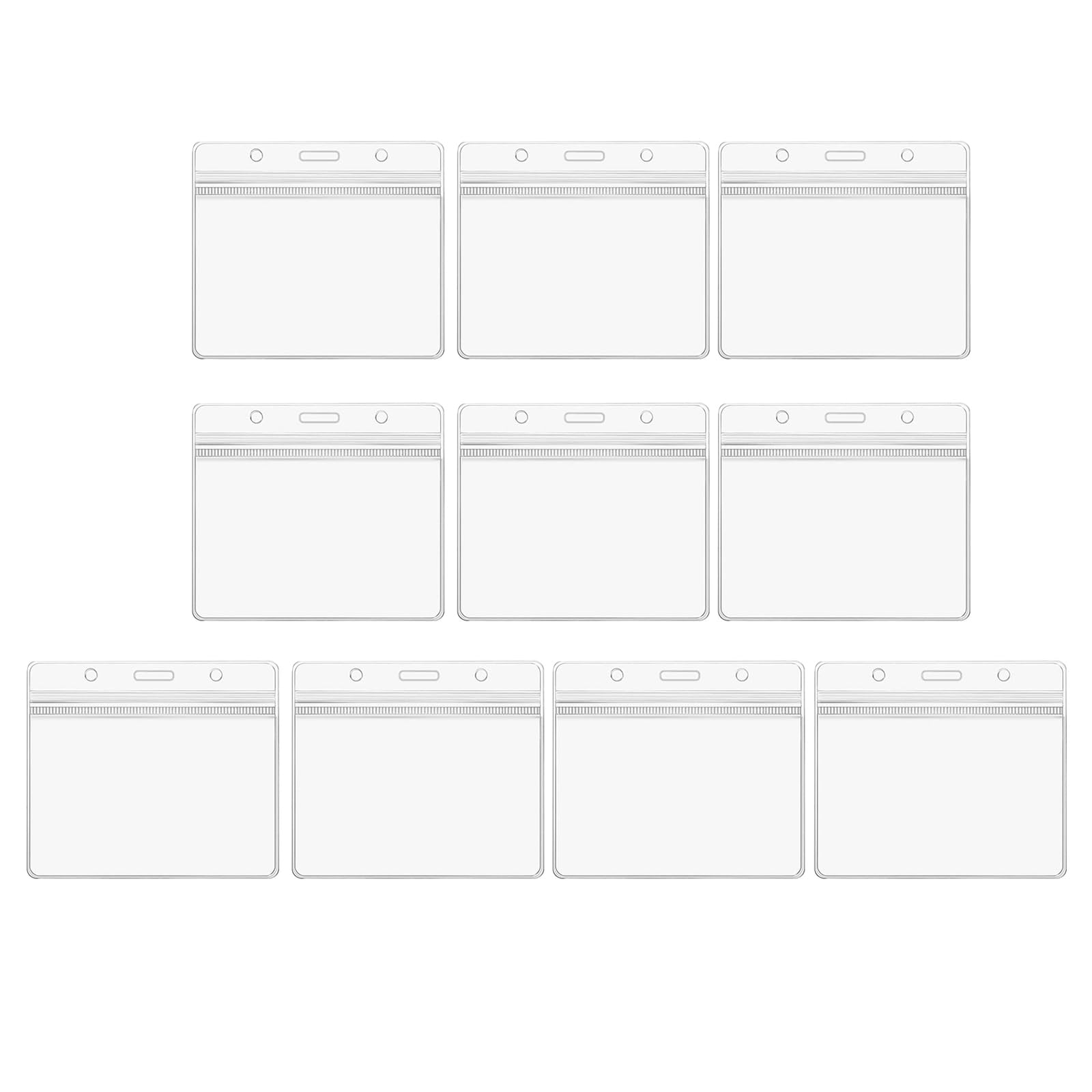 Pack Of10 Clear Waterproof Card Holders Protector Case Protect Your Badges from Liquids Clear Cover Waterproof Name Holder