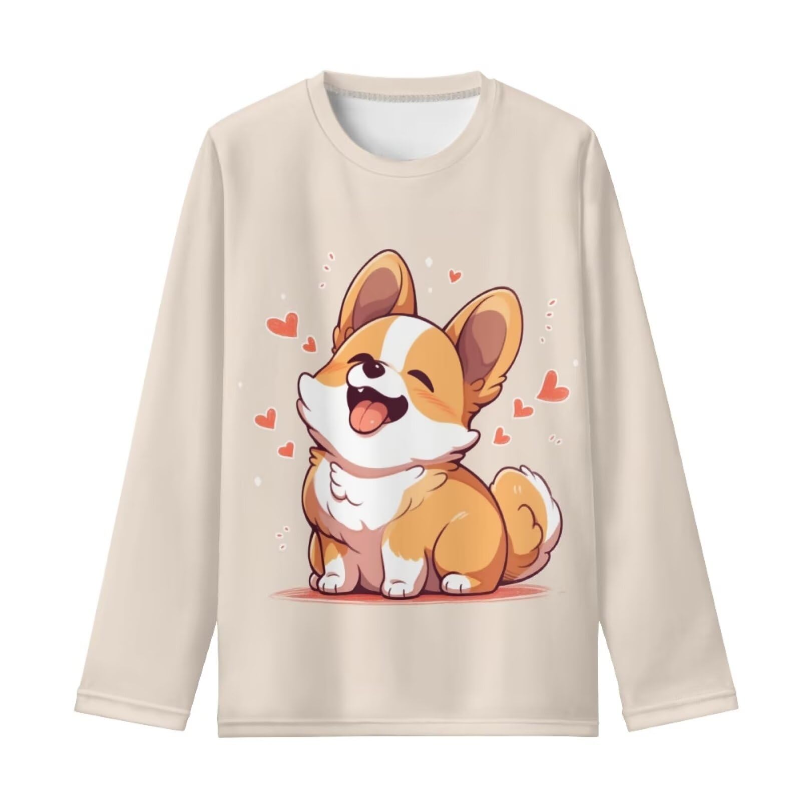 Girls Long Sleeve Shirt with Cute Graphic Casual Pullover Tops 3-16Y