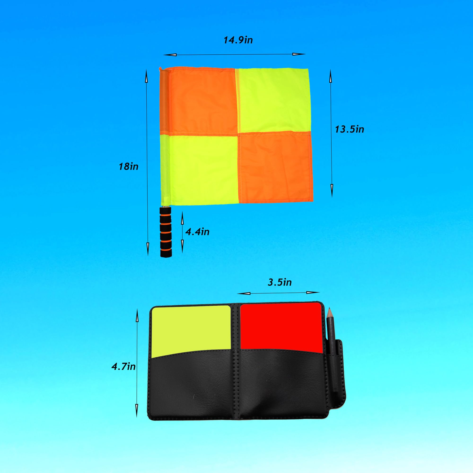 Juego de silbatos de acero inoxidable con bandera de árbitro de fútbol, juego de silbatos de acero inoxidable, kit a prueba de agua (color001)