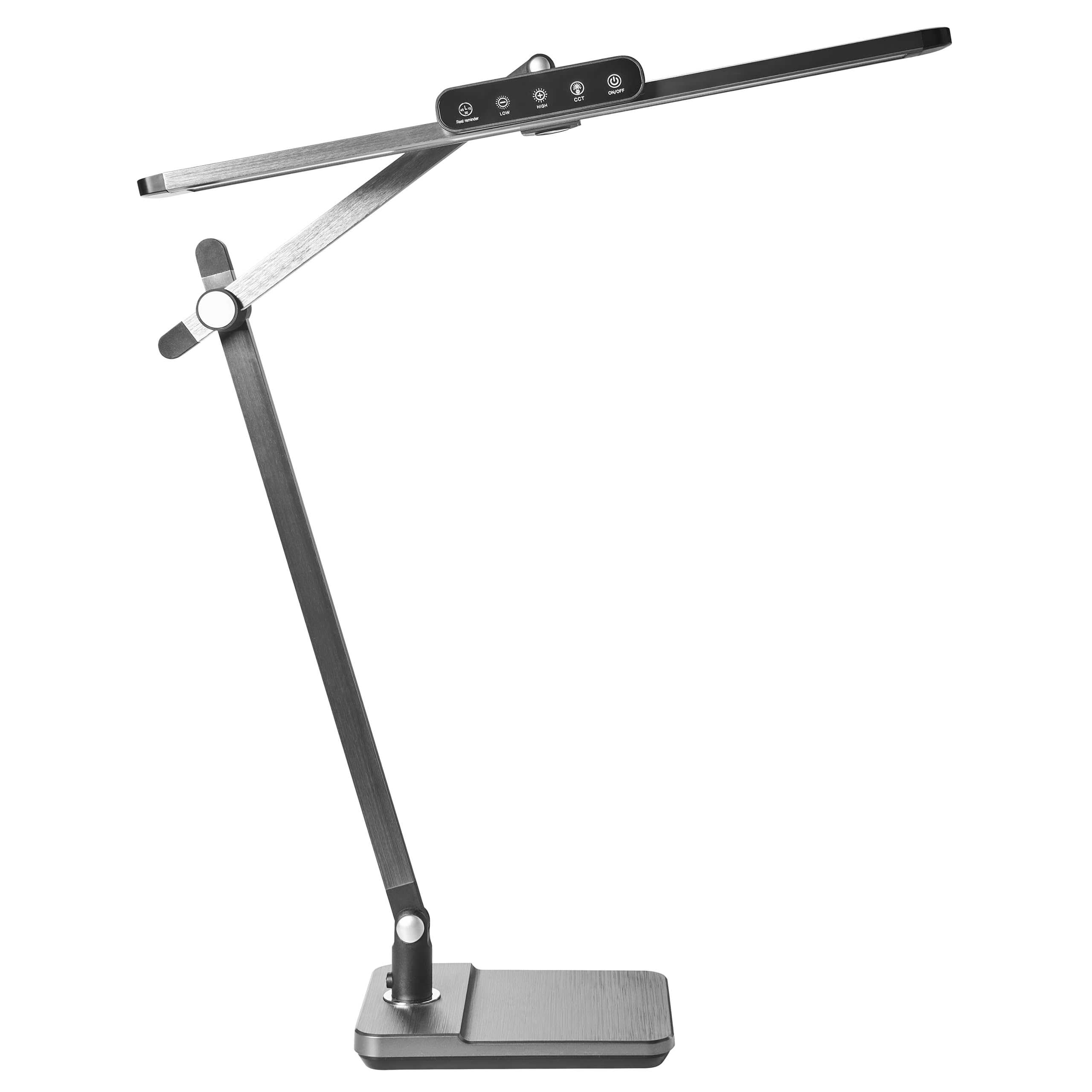 Beliani Schreibtischlampe LED grau verstellbar dimmbar modern für Homeoffice Serpens