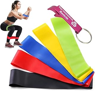 Kit 5 Faixas Elásticas Thera Band Exercício Pilates Yoga +Chaveiro CBRN15825 Commerce Brasil