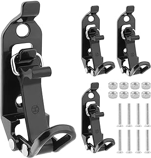 4 Pack Shovel Mount for Roof Rack, Heavy-Duty Metal Rubber Clamp Mount for Car Accessories, Shovel Holder for Roof Rack, Off-Road Trucks, ATVs, RVs, Boats(Black) - Tookie