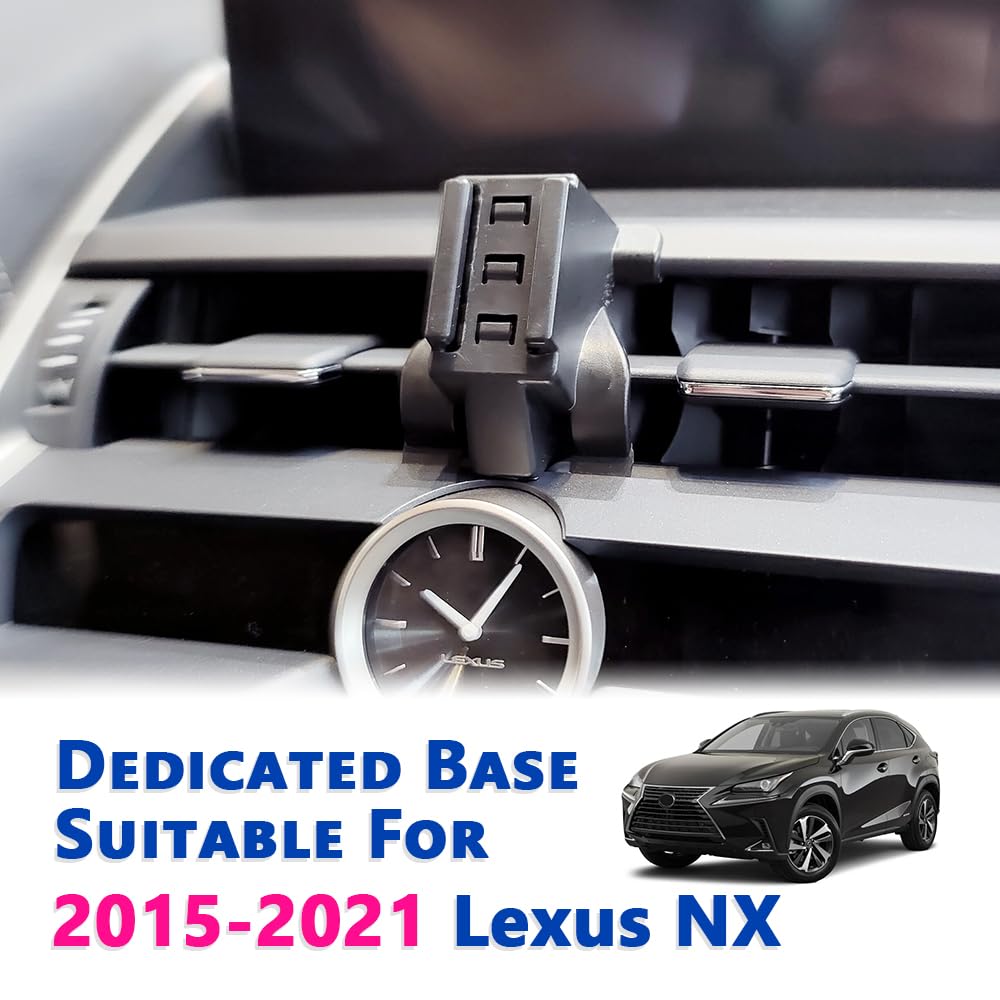 JOCUNDLY Car Phone Mount 2015-2021 Lexus NX [Thick Case Friendly] Carbon Fiber Air Vent Hands Free Car Holder for GPS Navigation Bracket (Split Base)