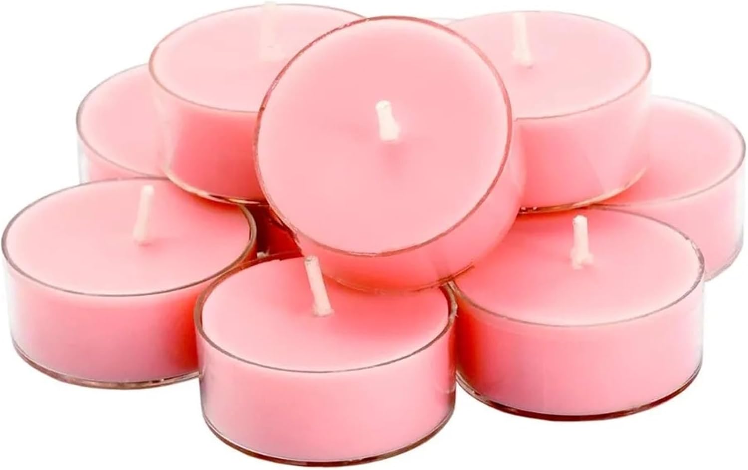 Scented Tealight Candles Natural Scented Soy Wax Tealight Candles Bulk Romantic Rose Aromatherapy Luxury Tea Candle Set of 12 with 4Hour Burn Time Perfe