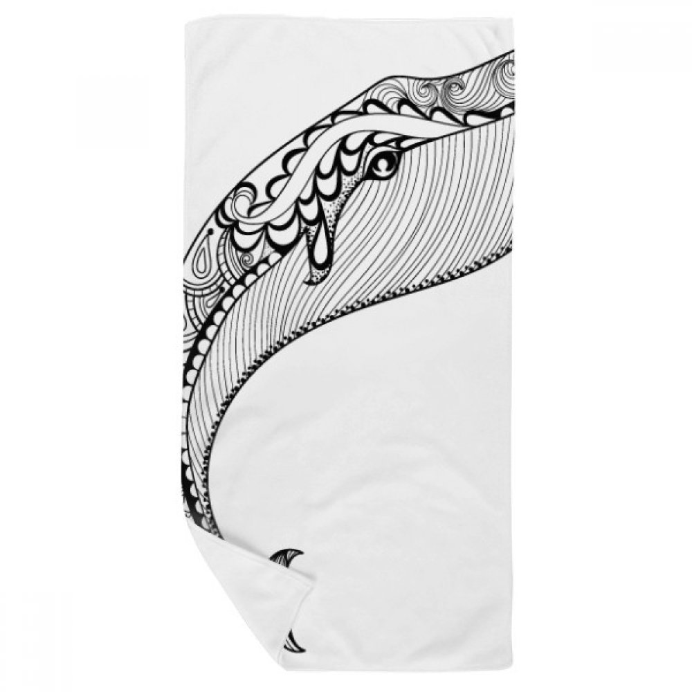 Gant de toilette baleine bleue absorbant et doux 35x70cm multicolore