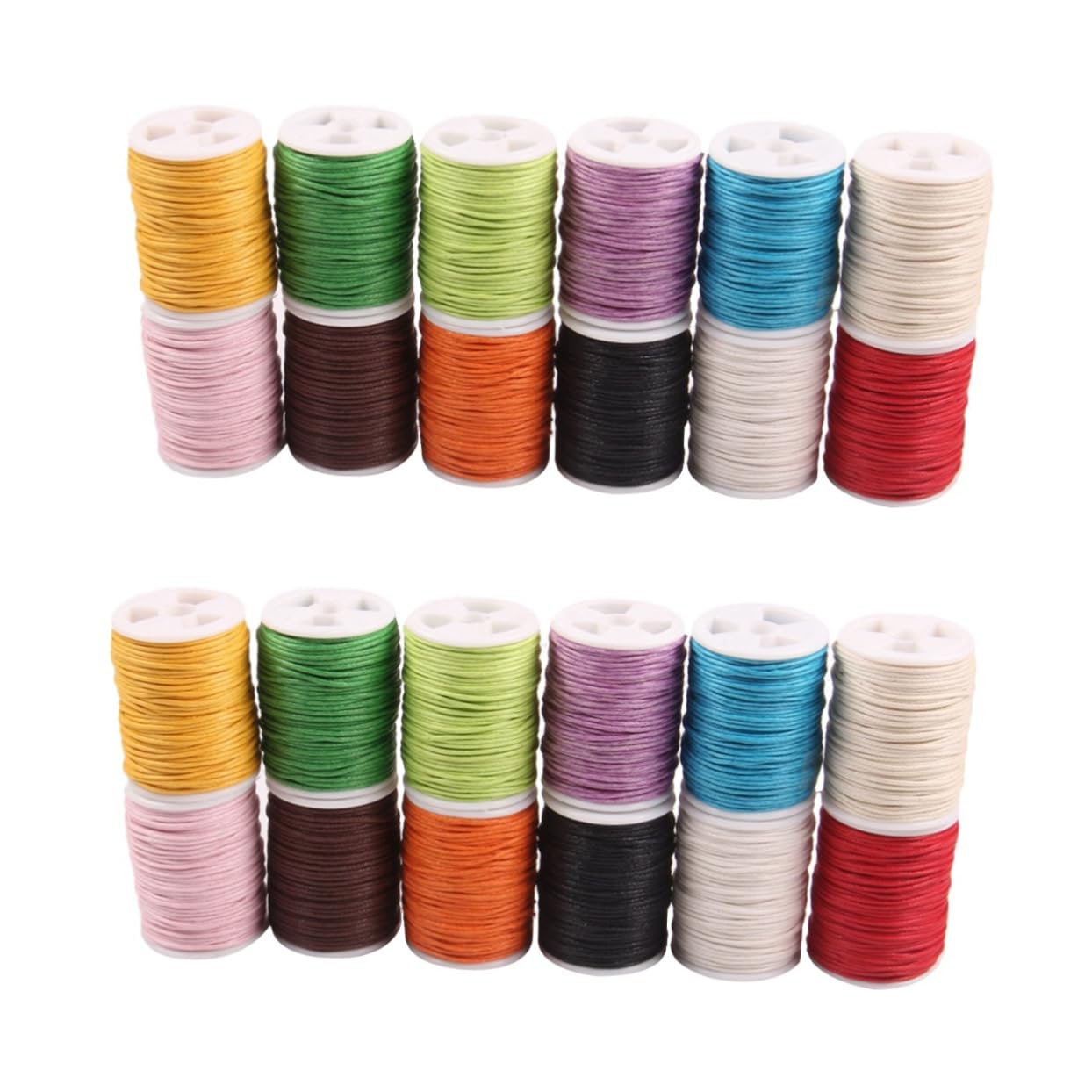 EXCEART 24piezas Cuerda De Algodón Encerado De Mixtos para Manualidades Decoración Artística y
