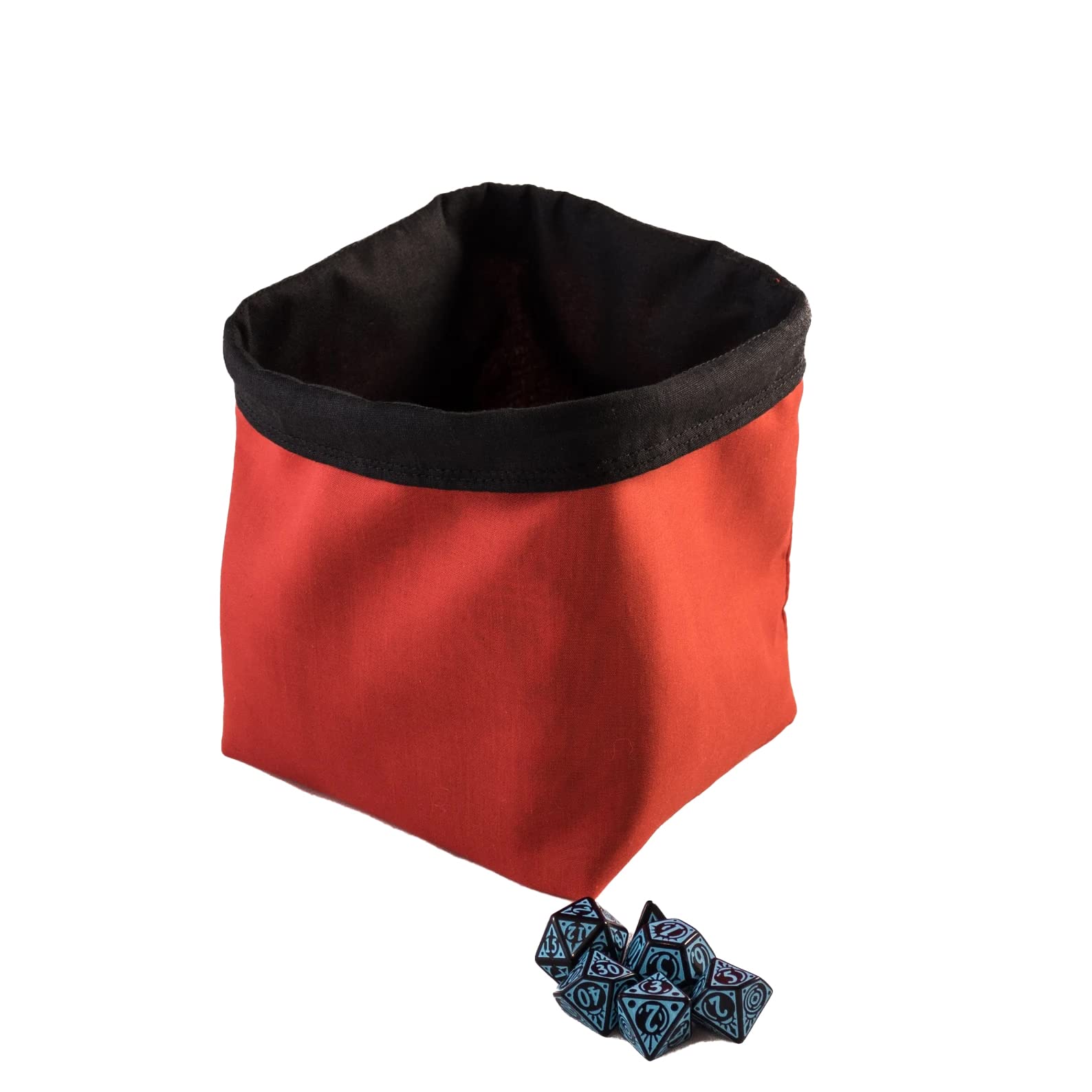 Square Dice Bag/Reversible Tile Pouch- Plain Coloured Reversible Freestanding - D&D RPG Bags