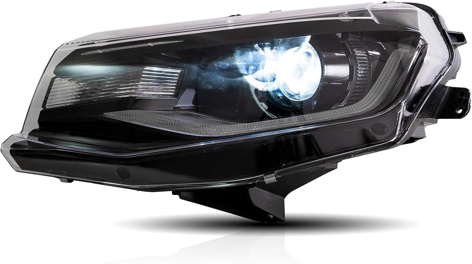 FREEMOTOR802 Compatible With 2016-2018 Chevrolet Camaro Projector Headlights, LED DRL Daytime Running Lights Left Right Side Sequential Turn Signal Lamps Dual Beam Lens
