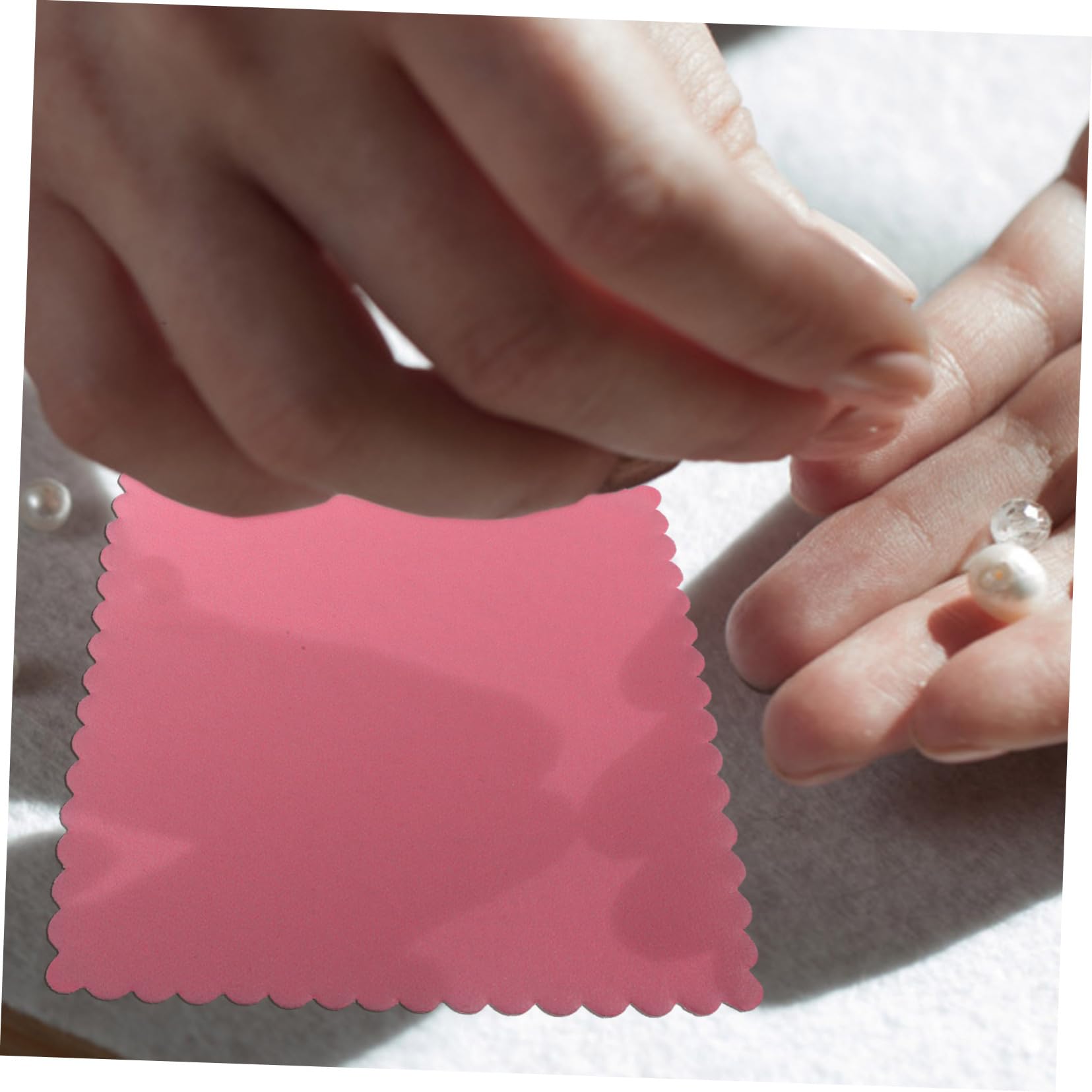 OSALADI 5 Set Panno Argentato Panni in Microfibra Panno per Occhiali Detergente per Occhiali Panno Lucidante per Gioielli Salviette Detergenti per Gioielli Fibra Superfine Rosa 100 Pezzi*5