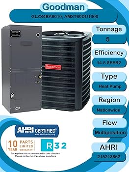 Goodman 5 TON 14.5 SEER2 Multi-Position R-32 Heat Pump