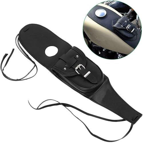 Miniatura 5 de Funda de combustible para motocicleta de piel sintética resistente a la intemperie para tanque de gasolina XL 883 1200