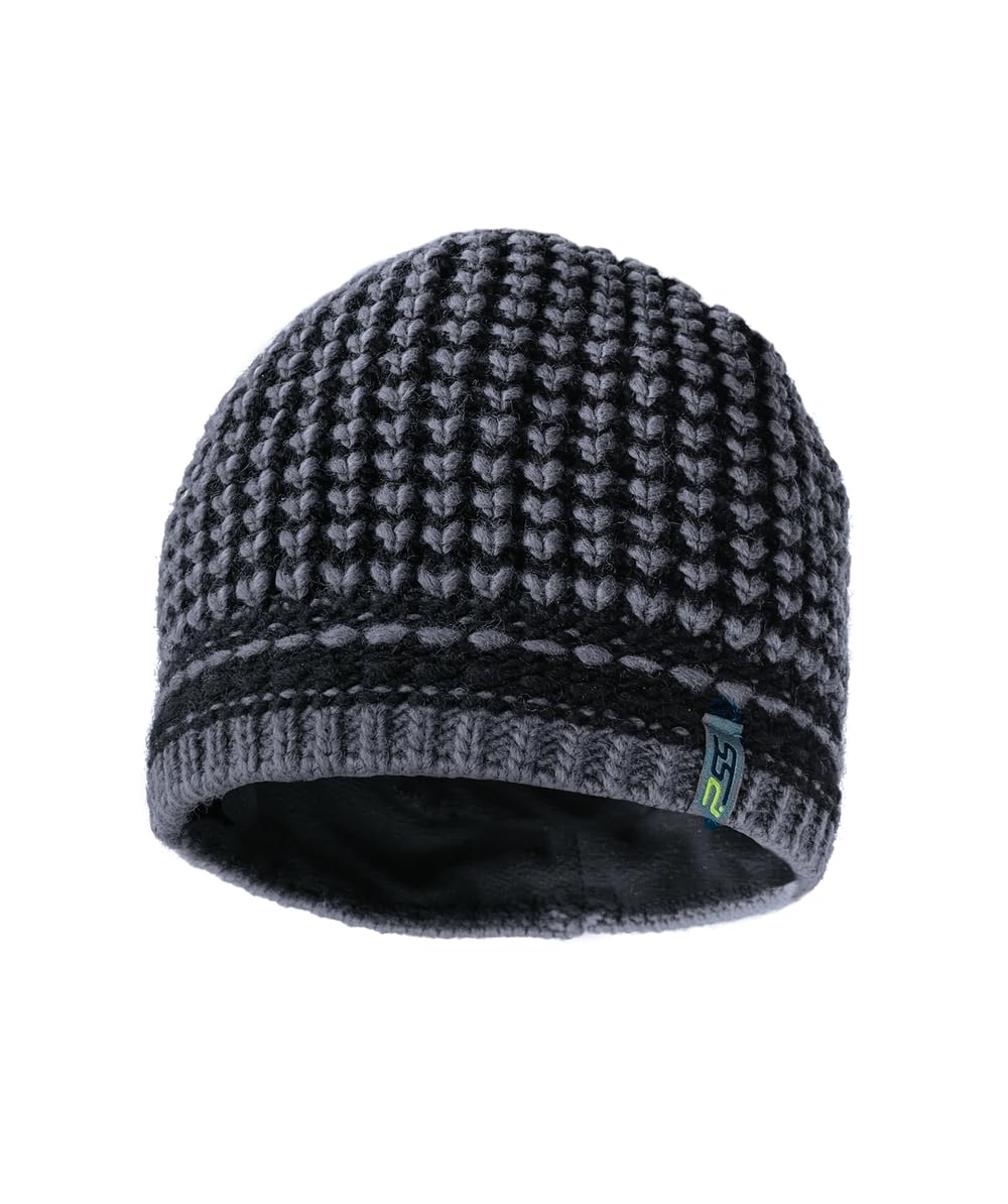 PSS StrickMütze mit Fleece Innenrand Grau Größe OneSize