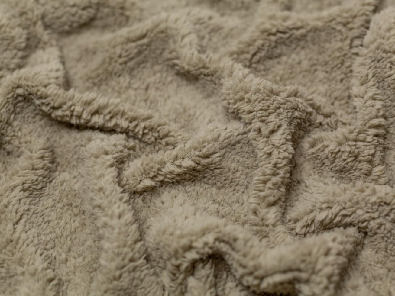 Minerva Core Range Stone Lambskin Sherpa Fleece Fur Fabric
