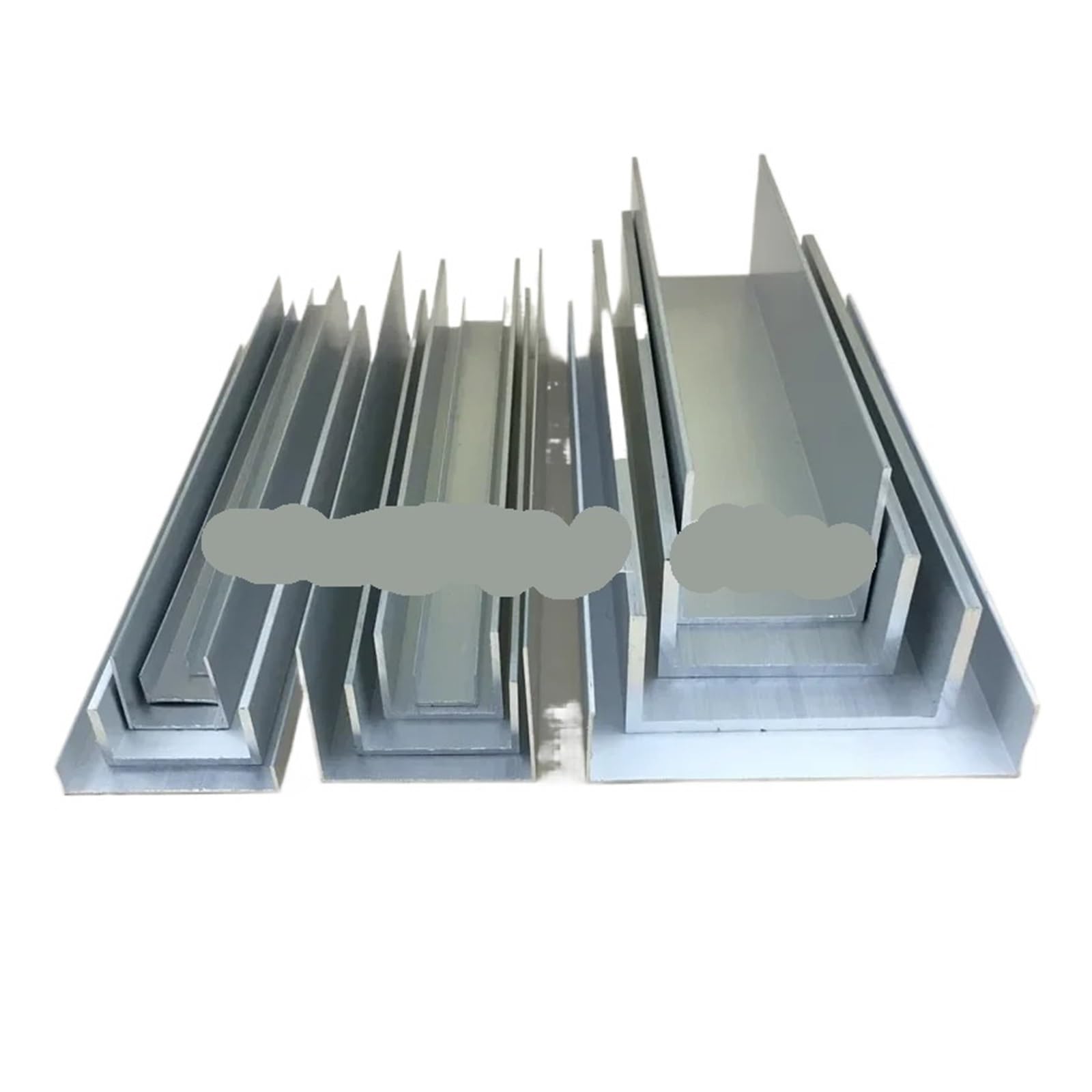 Ángulo de aluminio Perfil de riel ranurado en forma de U de aleación de aluminio