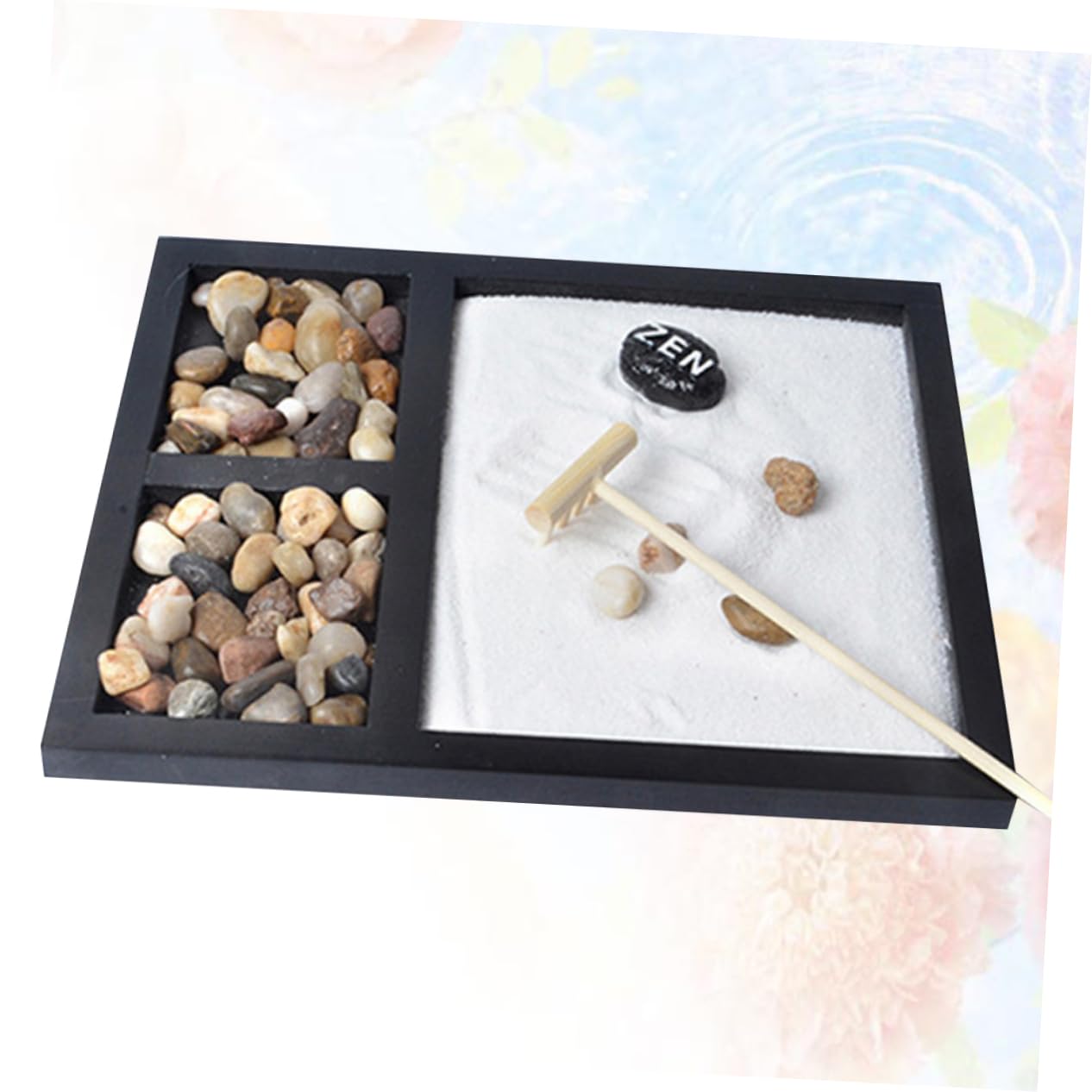 VINTORKY Zen Garden Table Decoration Desk Sand Zen Garden Ornaments for Office Home Decor
