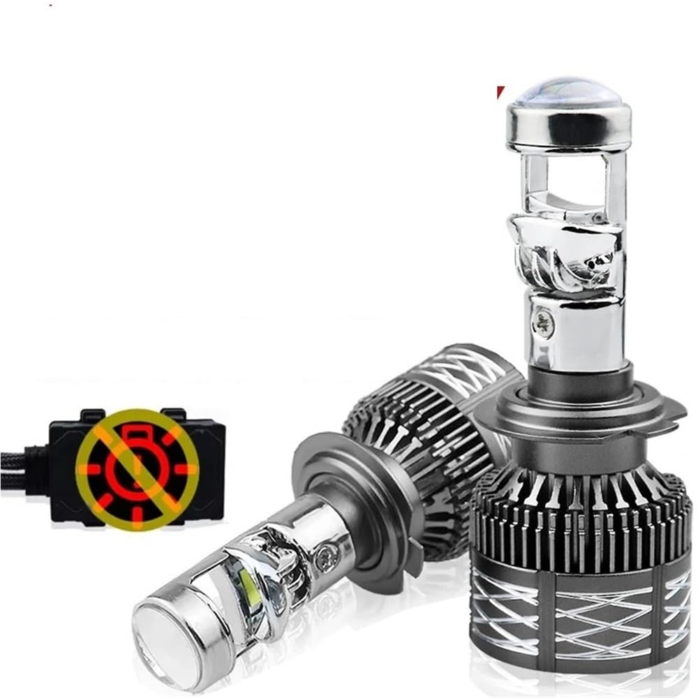 Bi LED H7 H4 Reflektory Soczewka projektora 150000LM H11 9005 HB3 9006 HB4 H8 H9 Turbo Canbus LHD Światła mijania/długie z chłodzeniem wentylatora 12V 24V(H7)
