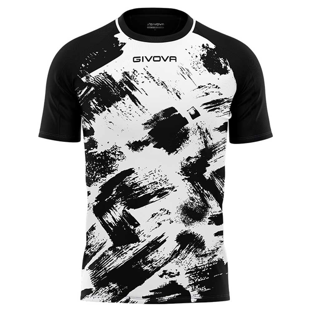 Givova Unisex Weiß / Schwarz Shirt Art Interlock M/C Bianco/Nero Tg. M