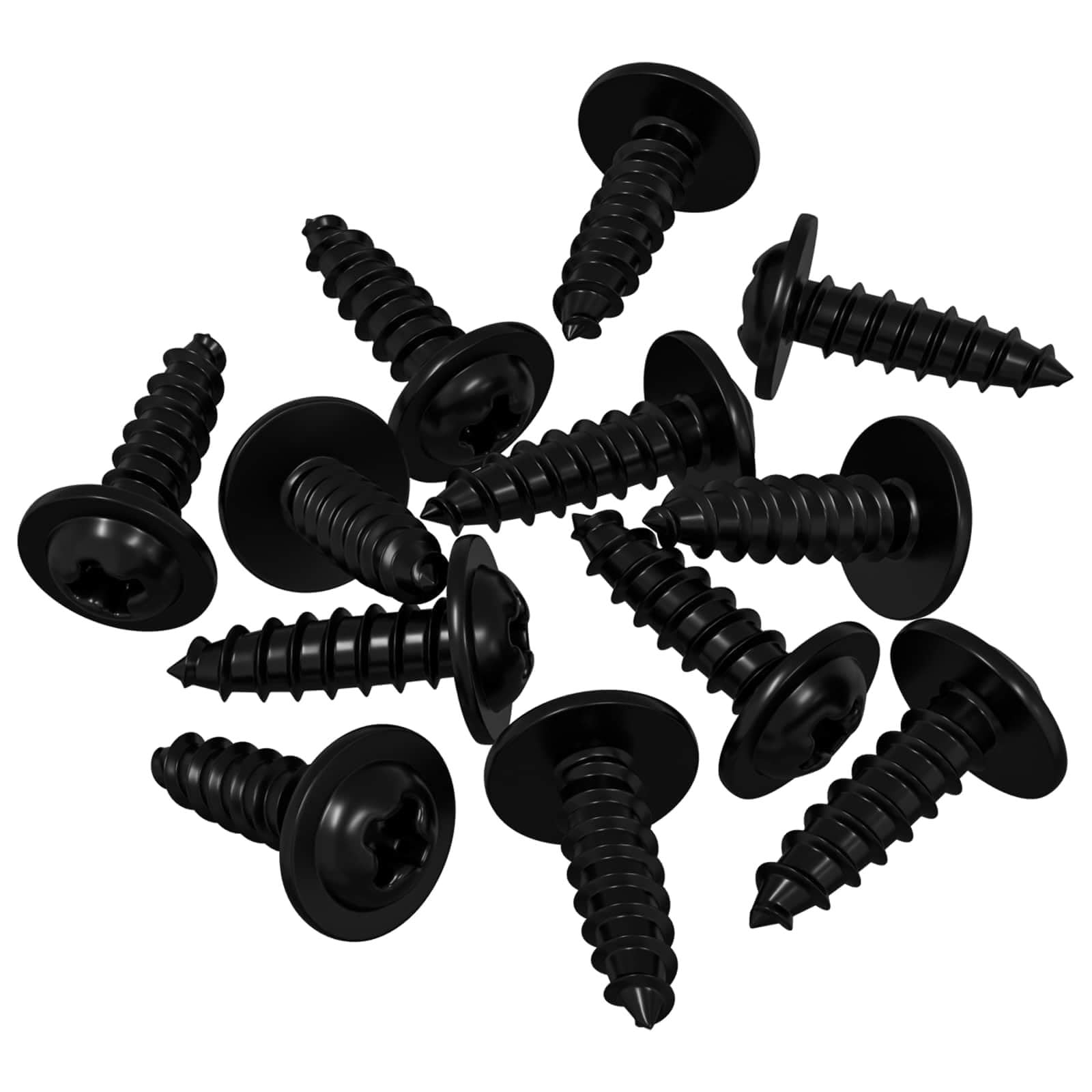 vidaXL Clavo autorroscante 16364 uds. Negro 3,5 x 12 mm Hierro