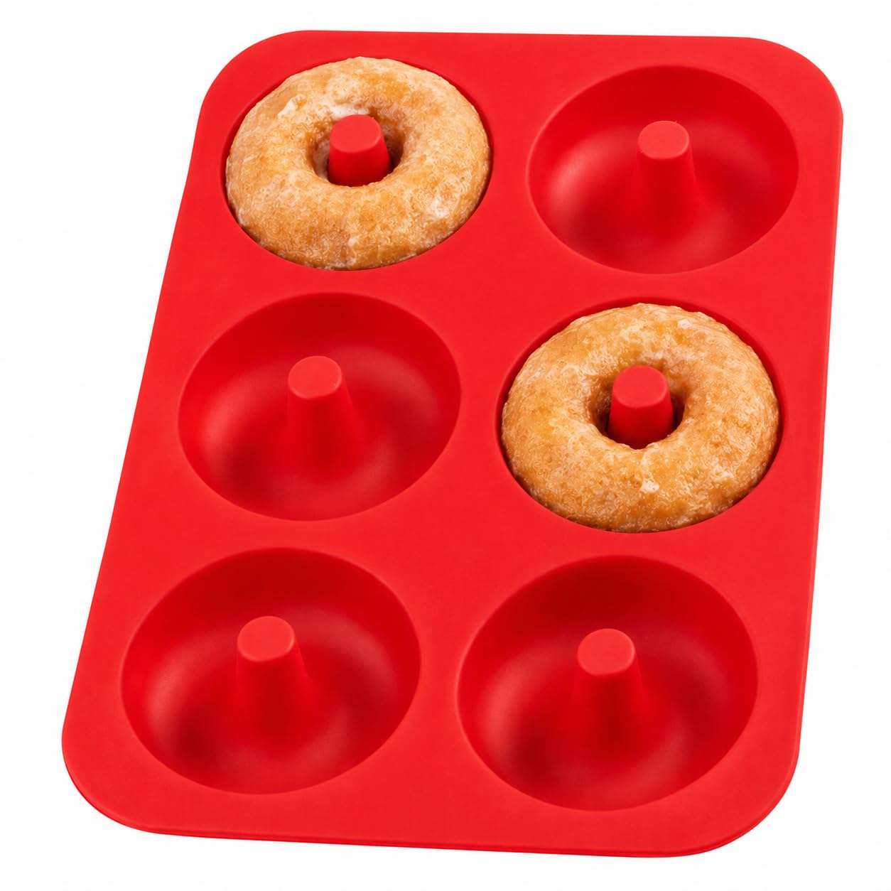 Mrs. Anderson's Baking Silicone Donut Pan, 6 Cup, European-Grade Silicone