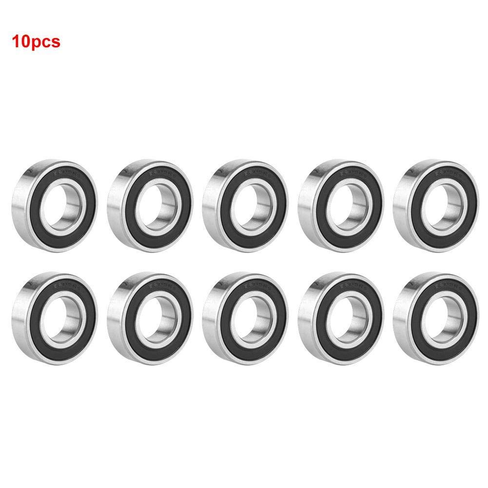 10pcs 6205-2RS 25mm X 52mm X 15mm Roulements à Billes à Gorge Profonde Haute Vitesse Joint Double Face Roulement Rainure