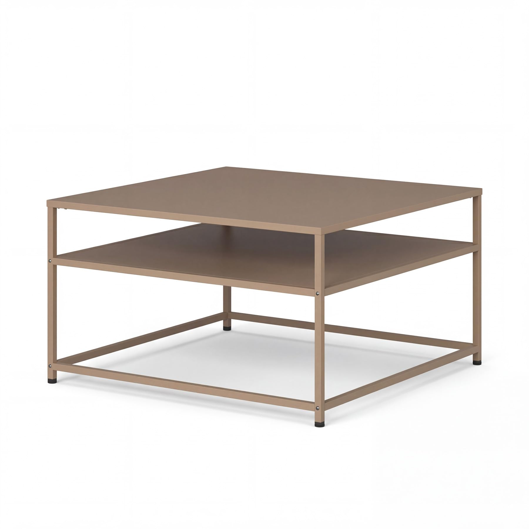 Riess Ambiente Couchtisch DURA Steel 70cm - Greige - Metall | Stauraum, als Beistelltisch nutzbar, langlebig, flexibel kombinierbar, 20 kg Belastbarkeit, Ablagefläche