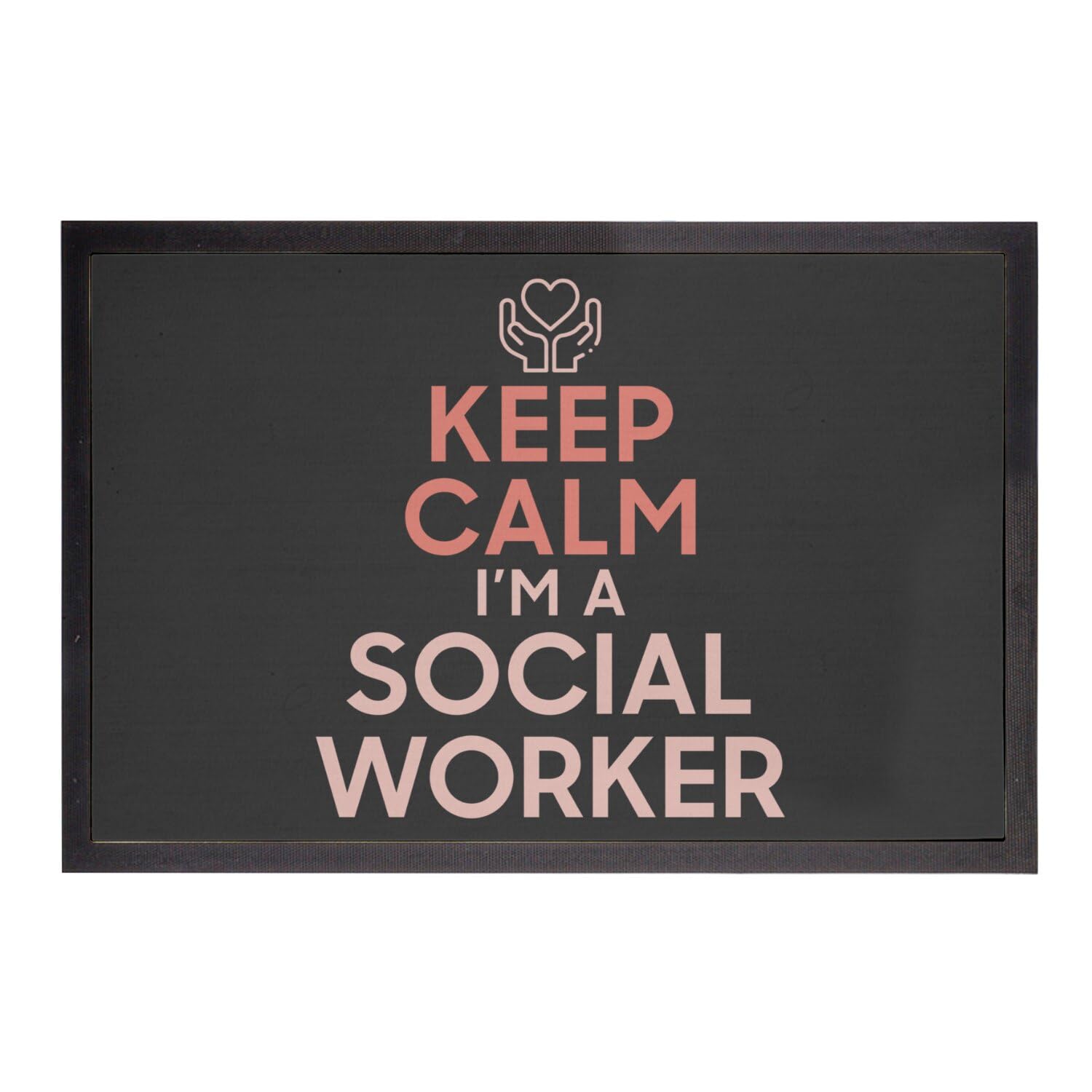 Paillasson noir Social Worker Parodie 60x40cm pour entrée