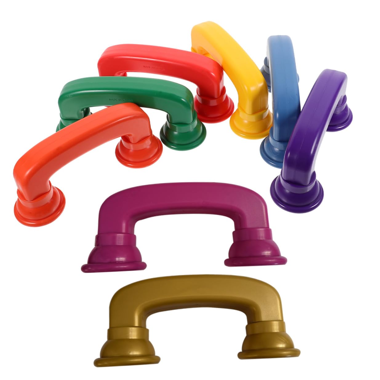 Toddmomy 8 pezzi Giocattolo Telefonico in Plastica Abs per Resistente Urti Educativo per Riconoscimento Colori e Forme per Sviluppo Uditivo e Manuale