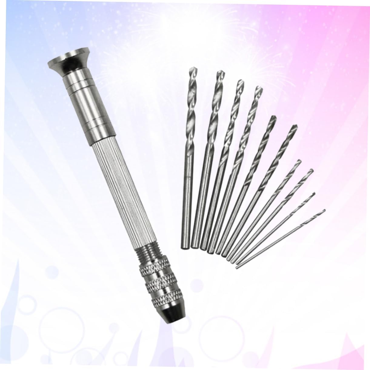 11pc Hand Twist Drill Hole Expander Set Jewelry Drilling Tool Kit with Pin Vise Hand Drill for Models and Hobby