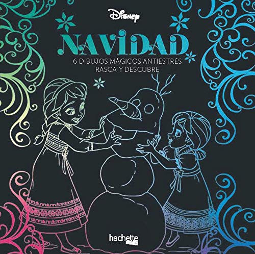 Arteterapia. Navidad Disney. 6 dibujos mágicos antiestrés. Rasca y descubre (Hachette Heroes...
